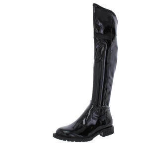 GUESS WOMEN'S SIZE 7.5 OVER THE KNEE RANIELE BLACK PATENT BOOTS NEW